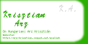 krisztian arz business card